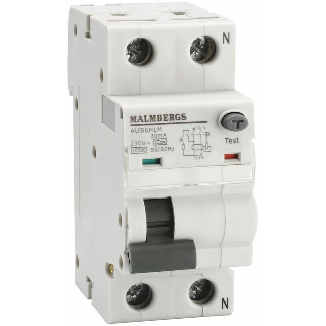 Henkilösuojakytkin Malmbergs, 13A 2P C