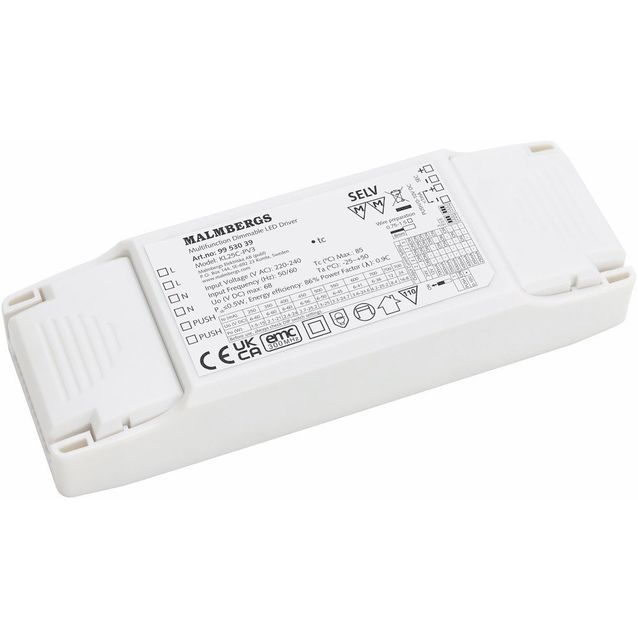 LED-liitäntälaite Malmbergs, DRI. PUSH/1-10 CC MAX 1x25W