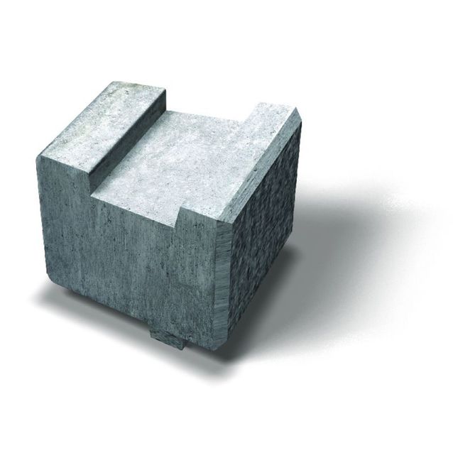 Säteittäinen kivi Benders Megawall Garden/Projekt 200x200x150 mm harmaa