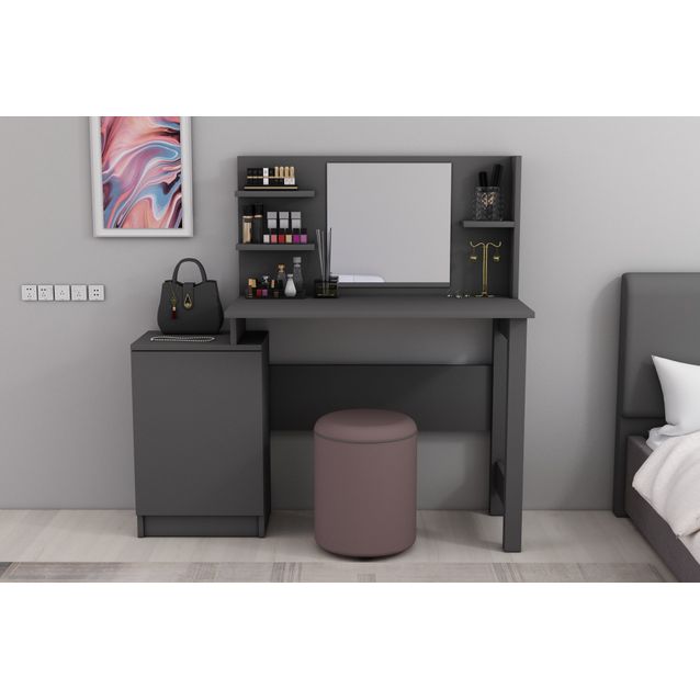 Meikkipöytä Linento Furniture Jeni, antrasiitti