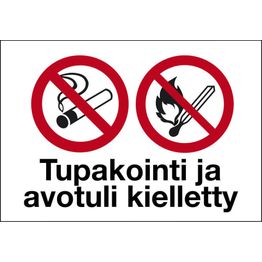 Merkintäkilpi "Avotulikielto", 30x20cm