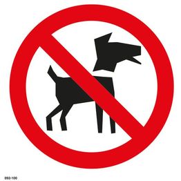 Merkintäkilpi "Ei koiria", 20x20cm, pieni koira