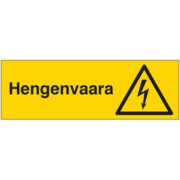 Merkintäkilpi "Hengenvaara", 30x12cm