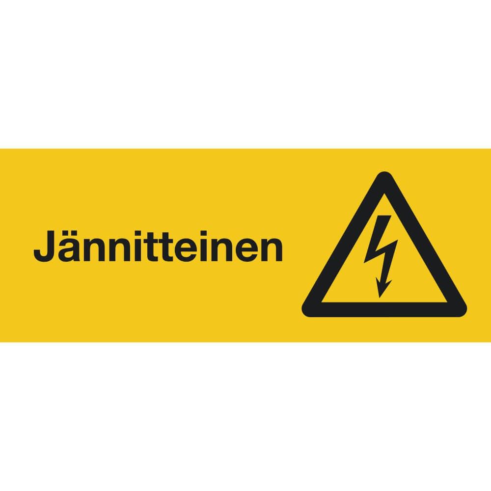 Merkintäkilpi "Jännitteinen", 30x10cm