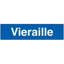 Merkintäkilpi "Vieraille", 20x5cm