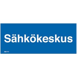 Merkintäkilpi "Sähkökeskus", 20x8cm
