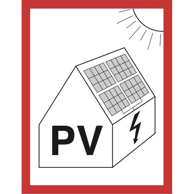 Merkintätarra aurinkosähköjärjestelmälle, 8x10cm
