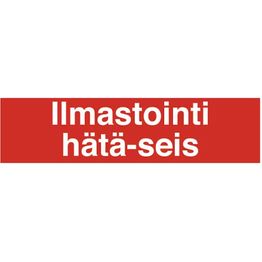 Merkintätarra "Ilmastointi Hätä-seis", 20x5cm