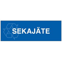 Jäteastian merkintätarra "Sekajäte"