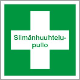 Merkintätarra "Silmänhuuhtelupullo", 20x20cm