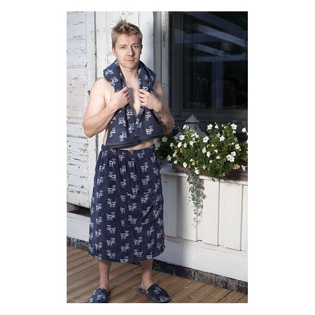 Miesten kietaisupyyhe Pikkupuoti 70x150 cm harmaa