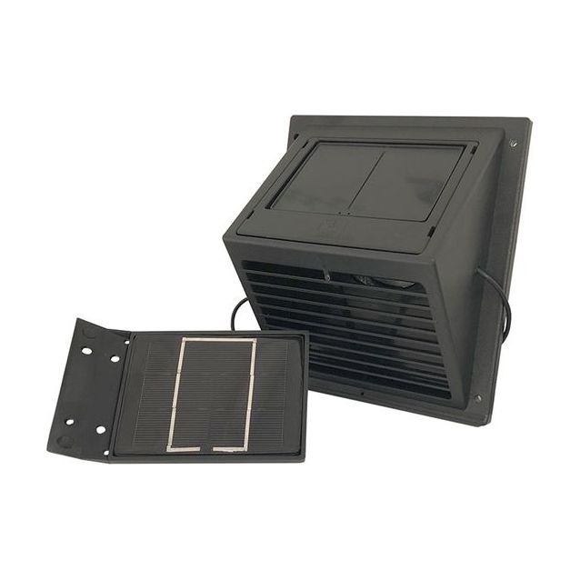 MiniVent-tuuletin Sunwind erillisellä aurinkopaneelilla musta