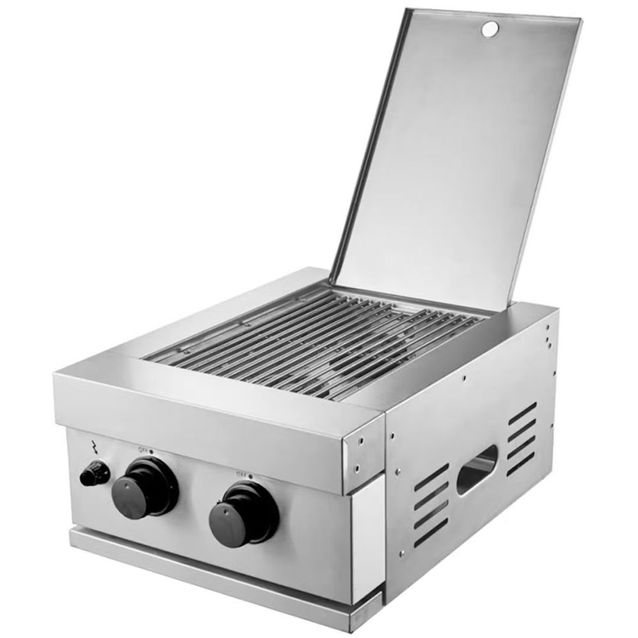 Kesäkeittiön integroitava sivukeitin kaksoislevyillä Myoutdoorkitchen Built-in