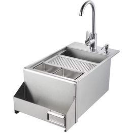 Kesäkeittiön integroitava vesihana ja cocktail-asema Myoutdoorkitchen Built-in