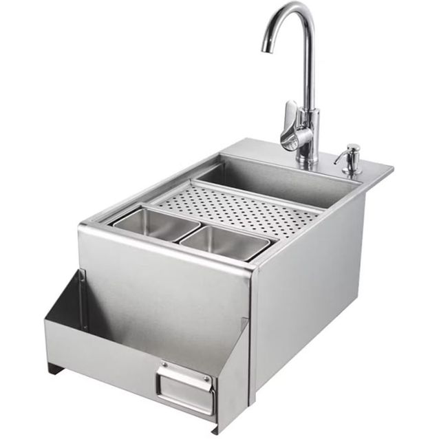 Kesäkeittiön integroitava vesihana ja cocktail-asema Myoutdoorkitchen Built-in