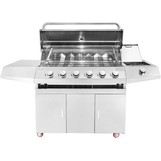 Kaasugrilli Myoutdoorkitchen, 6 poltinta + sivupoltin, vapaasti sijoitettava