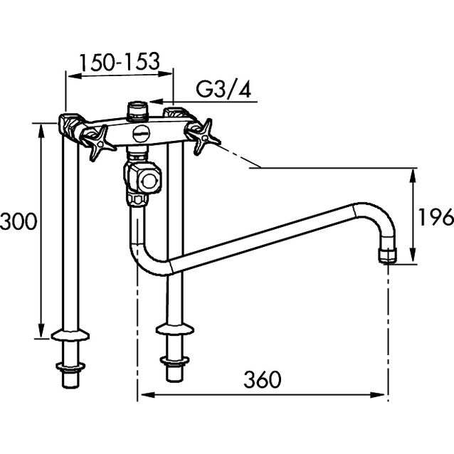 Esihuuhteluhana Mora pöytäasennus
