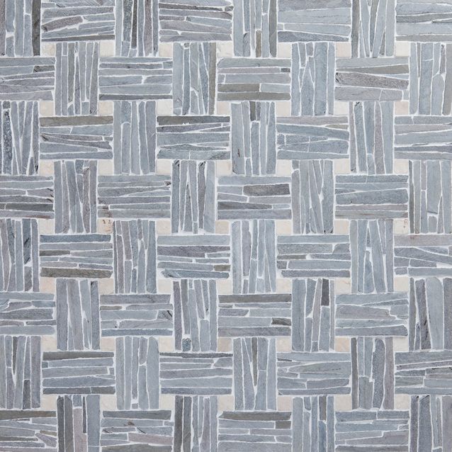 Mosaiikki Qualitystone Parquet liuskekivi ja marmori verkolla 300 x 300 mm