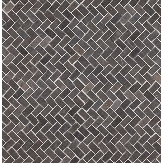 Mosaiikkilaatta Qualitystone Herringbone Grey Mini 20x40 mm
