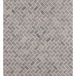 Mosaiikkilaatta Qualitystone Herringbone Light Grey Mini, 20x40mm