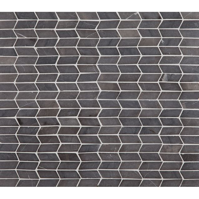 Mosaiikkilaatta Qualitystone Shevron Mini Grey 25x60 mm