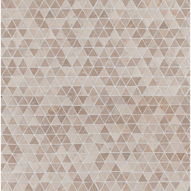 Mosaiikkilaatta Qualitystone Triangle Mini White 30x30x30 mm