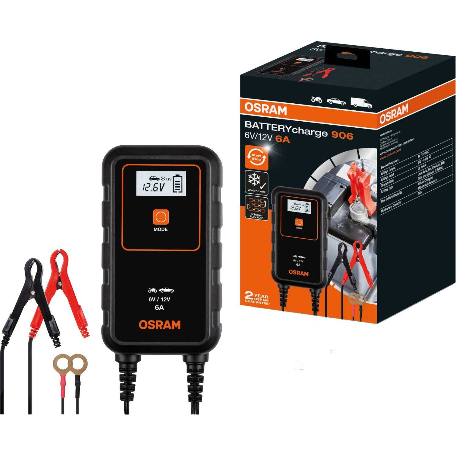 Akkulaturi Osram BatteryCharge 906