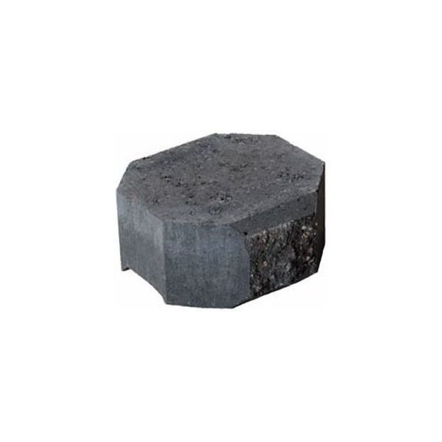 Muurikivi Rudus Aitakivi kansipääty 200x200x100 mm sileä musta