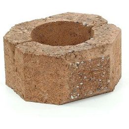 Muurikivi Rudus Aitakivi päätykivi 200x200x100 mm sileä hiekanruskea