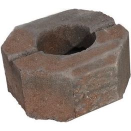 Muurikivi Rudus Aitakivi päätykivi 200x200x100 mm sileä punamusta