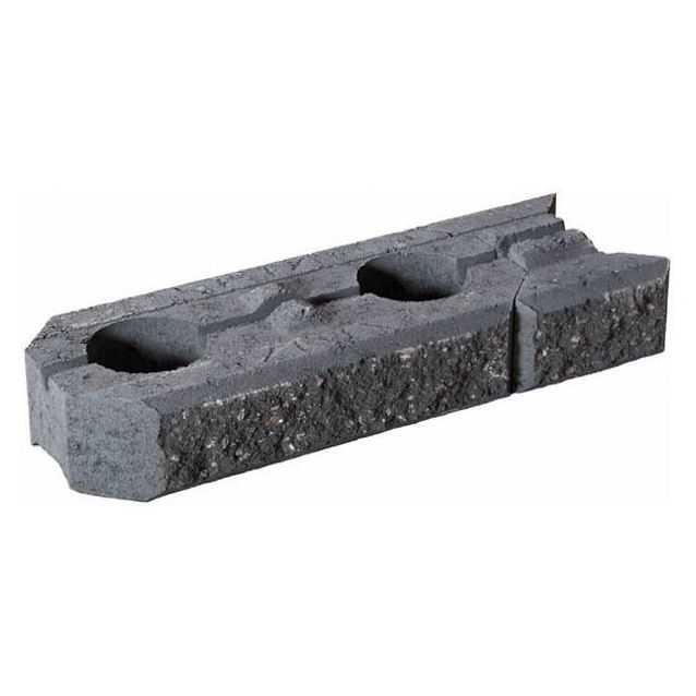 Muurikivi Rudus Aitakivi peruspari 560x200x100 mm sileä musta