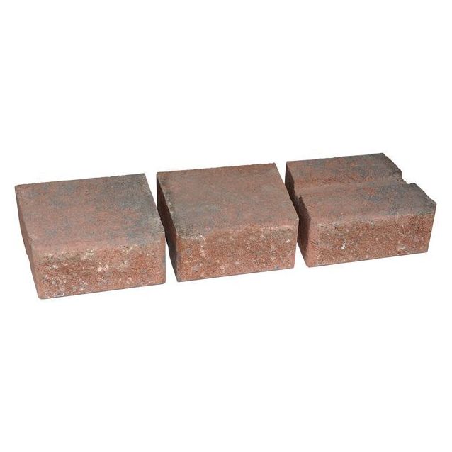 Muurikivi Rudus Muurikko kaarrekivet 235x235x100 mm sileä punamusta