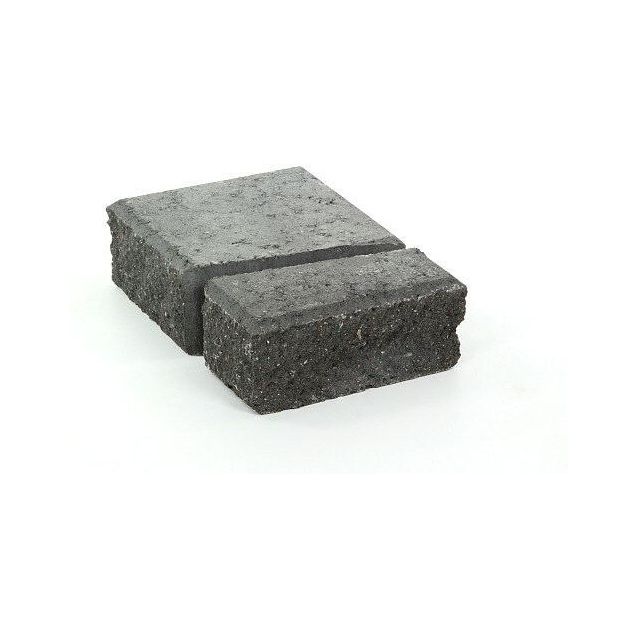 Muurikivi Rudus Muurikko päätypari 100 mm sileä musta