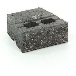 Muurikivi Rudus Muurikko peruskivi 235x235x100 mm sileä musta