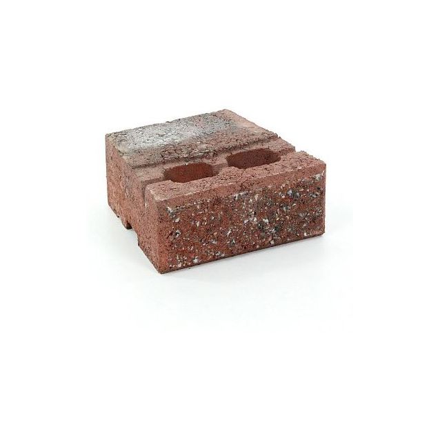 Muurikivi Rudus Muurikko peruskivi 235x235x100 mm sileä punamusta