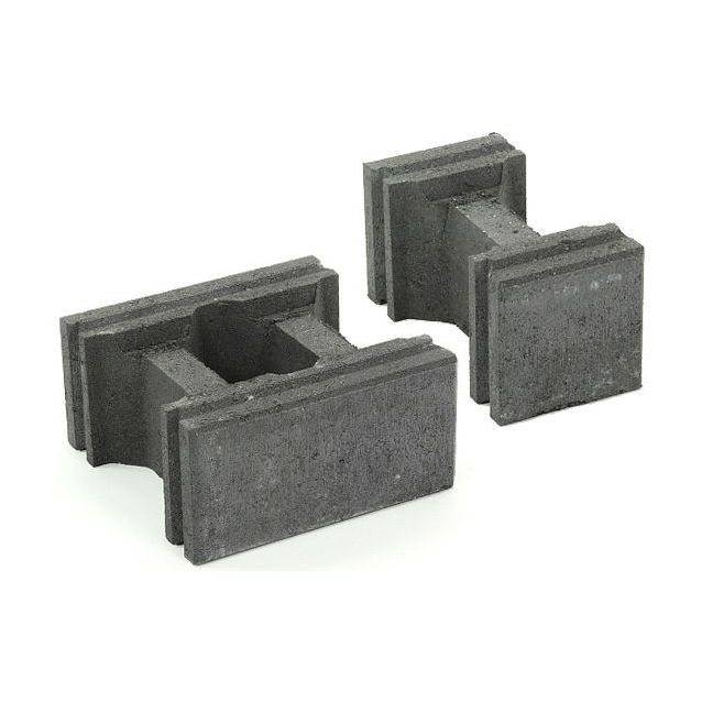 Muurikivi Rudus Paasikko peruskivet h=140 280x140 mm sileä musta