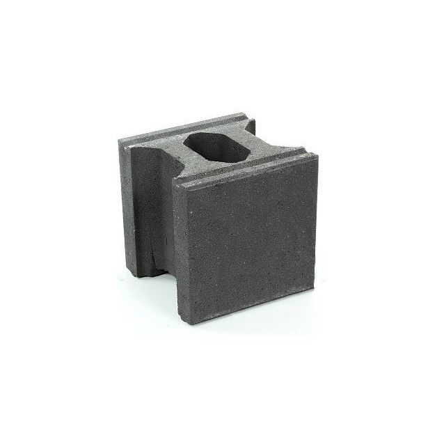 Muurikivi Rudus Paasikko peruskivi h=280 280x280x280 mm sileä musta