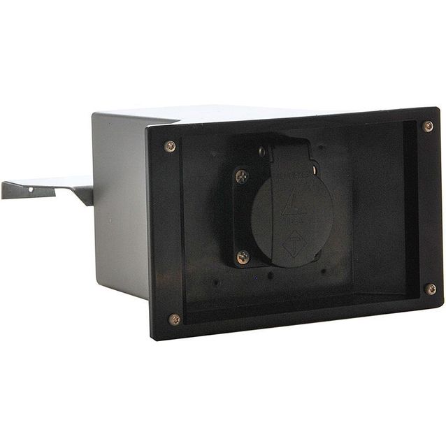 Muuripistorasia Rudus 16 A 220-250 V IP44 190x185x98 mm musta