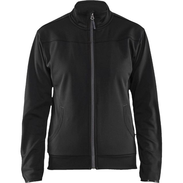 Naisten pusero Blåkläder 3394, vetoketjulla, musta/tummanharmaa