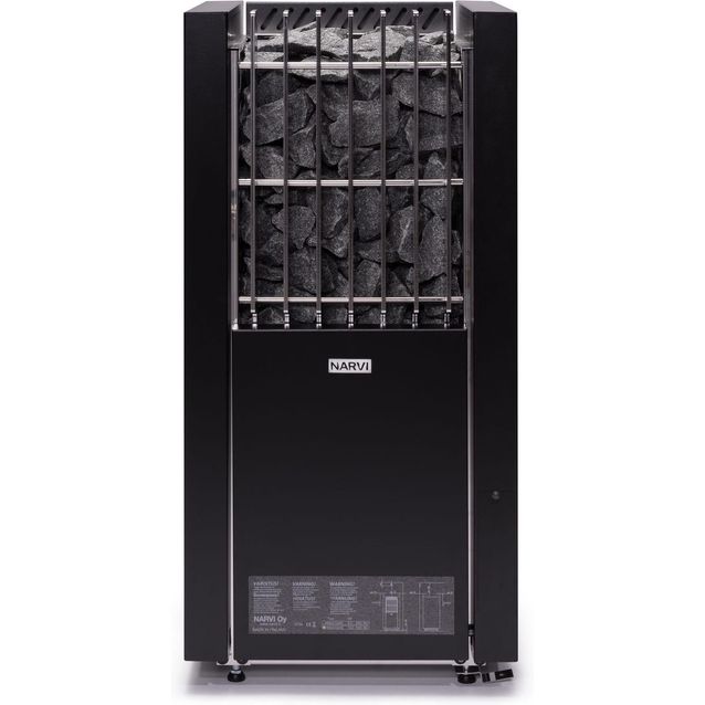 Sähkökiuas Narvi Combi 10.5kW 9-15m3 erillinen ohjaus musta