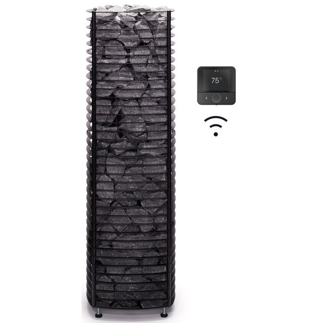 Sähkökiuas Narvi Velvet Electric Flow Wifi, erillinen ohjaus, musta