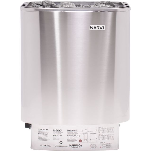 Sähkökiuas Narvi NM 600, 6.0kW, 6-9m3, kiinteä ohjaus