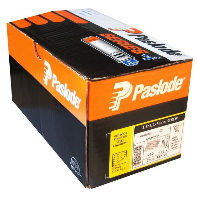 Naulakaasupakkaus Paslode 142105 75X2,8 ruuvinaula A2 TX15 1250 kpl/pkt