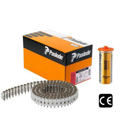 Naulakaasupakkaus Paslode IM45 GN 25X2,8 kuumasinkitty kampa 1000 kpl/pkt