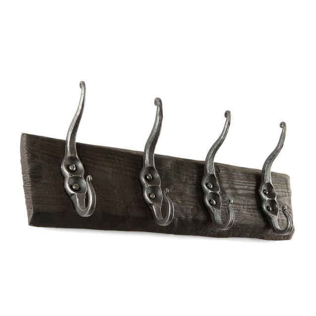 Naulakko Ferrum Fabrika Puu, 4-koukkuinen