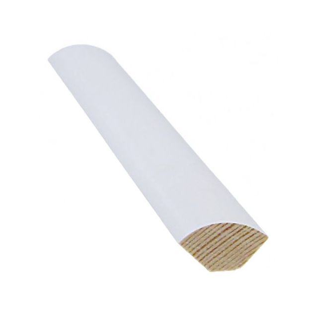 Neljännespyöreä lista Cent 15x15x2400 mm EM/VM valkoinen