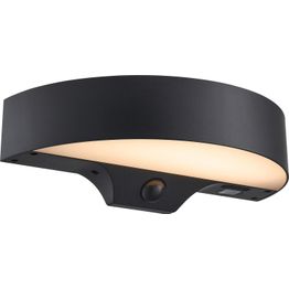 Aurinkokennoulkoseinävalaisin Nordlux Monay Round Solar, liiketunnistin, musta