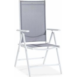 Nojatuoli Maggie säädettävä valkoinen/harmaa