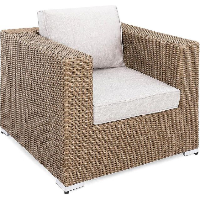 Nojatuoli Marcus vaaleanruskea-valkoinen