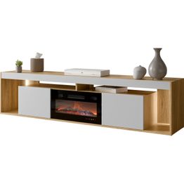 TV-taso Nomla FIORE EF 2D, 200x48 cm, ruskea/harmaa